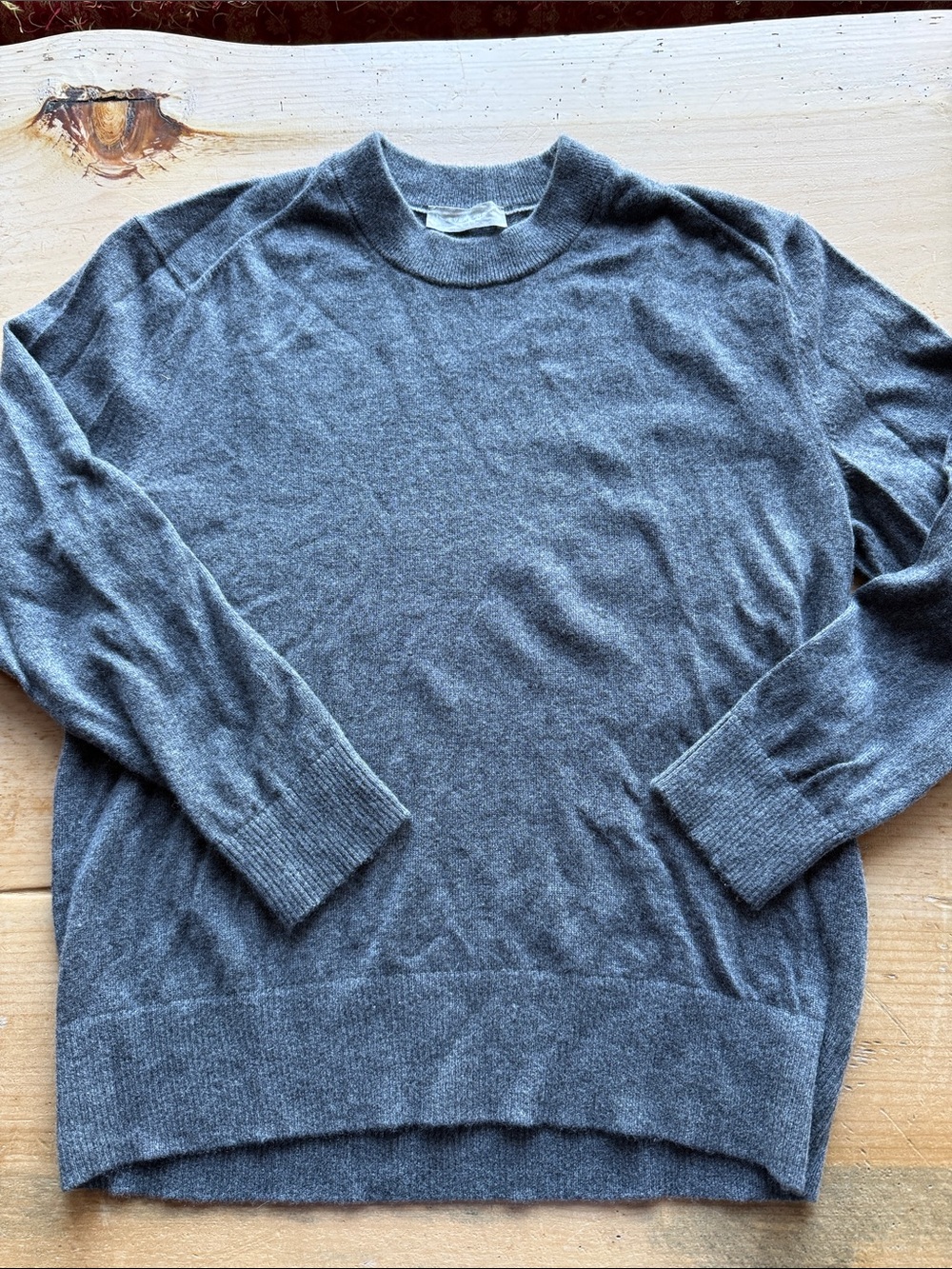 Everlane 100% Cashmere Crewneck Sweater Gray XXL Plus Size Classic Basic unisex